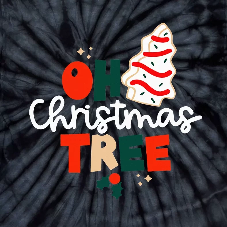 Hilarious Christmas Tree Cakes Festive and Tasty Holiday Treat Tie-Dye T-Shirt