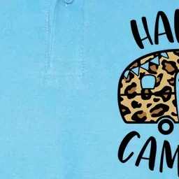 Happy Camper Trendy Leopard Camping Adventure Gift Softstyle Adult Sport Polo