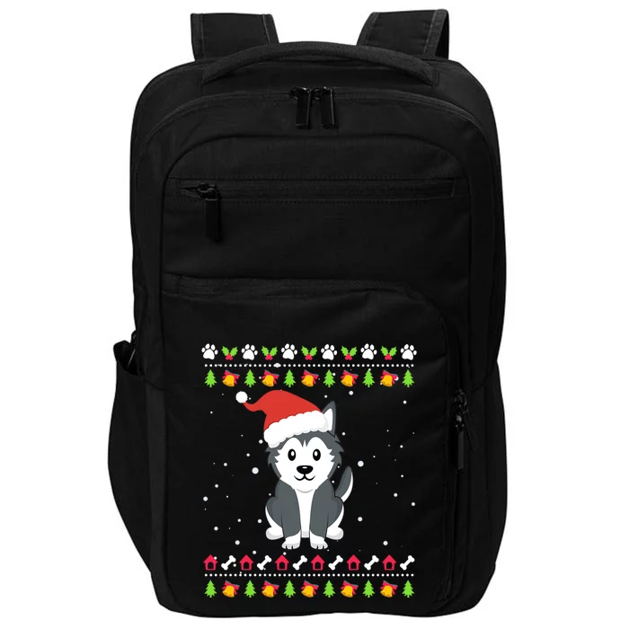 Husky Christmas Ugly Christmas Meaningful Gift Impact Tech Backpack