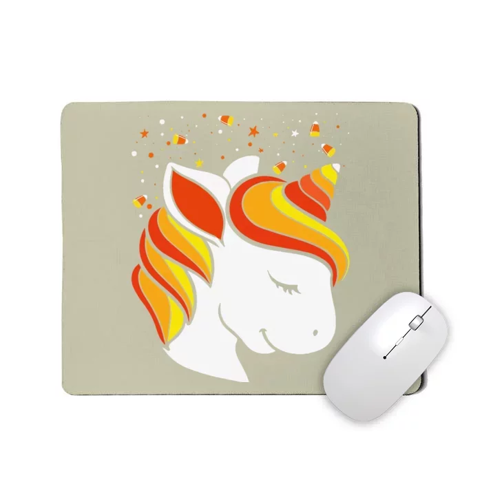 Halloween Cute Unicorn Candy Corn Costume Mousepad