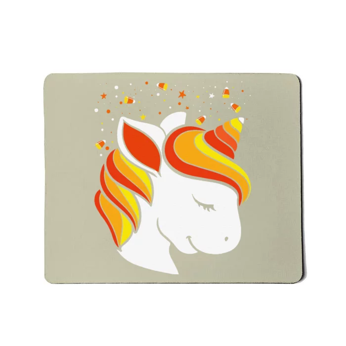 Halloween Cute Unicorn Candy Corn Costume Mousepad