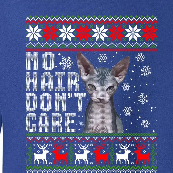 Hairless Cat Ugly Christmas Sweater Sphynx Cat Gift Toddler Sweatshirt