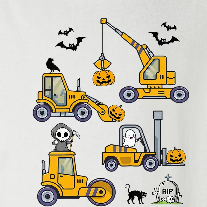 Halloween Construction Vehicles Truck Pumpkin Toddler Long Sleeve Shirt