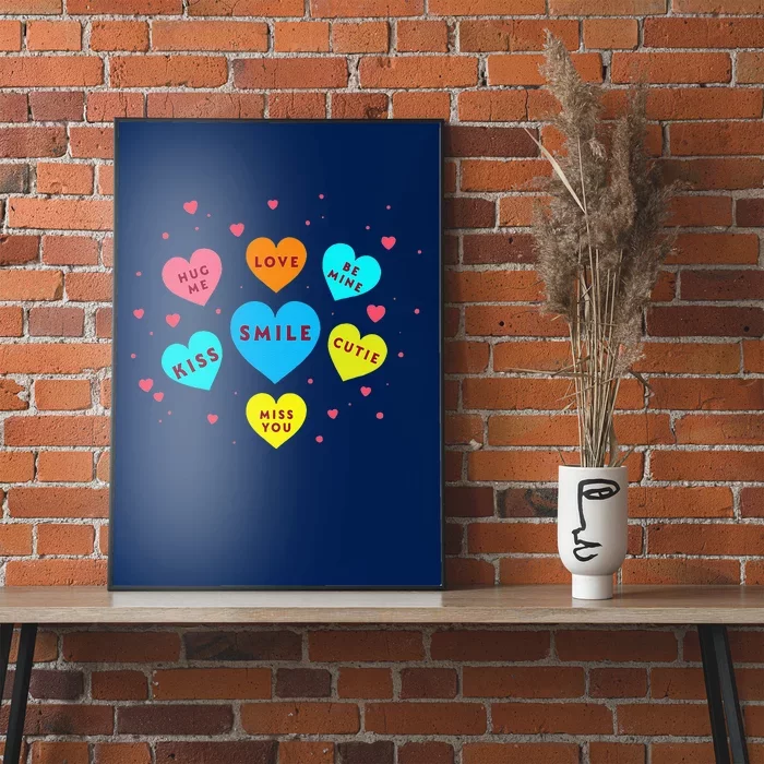 Heart Candy Valentine Candy Hearts Valentine Poster