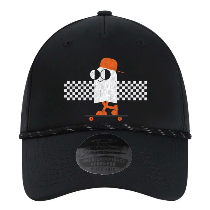 Halloween Cute Vintage Retro Ghost On Skateboard Funny Gift Performance The Dyno Cap