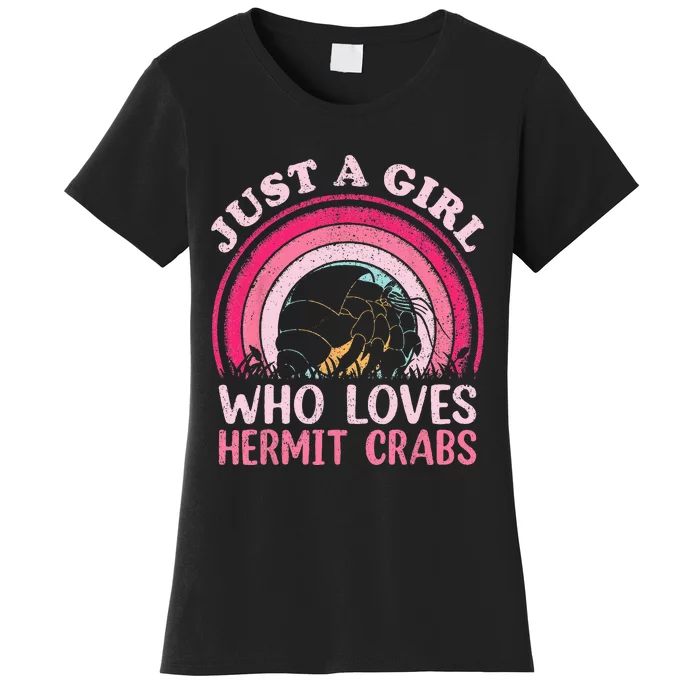 Hermit Crab Vintage Retro Just A Girl Who Loves Hermit Crabs Women's T-Shirt