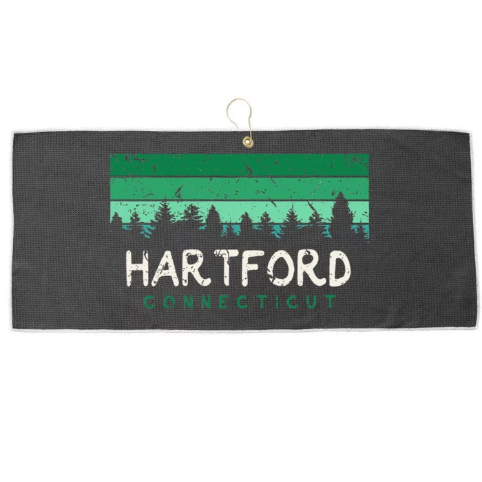 Hartford Connecticut Vintage Large Microfiber Waffle Golf Towel