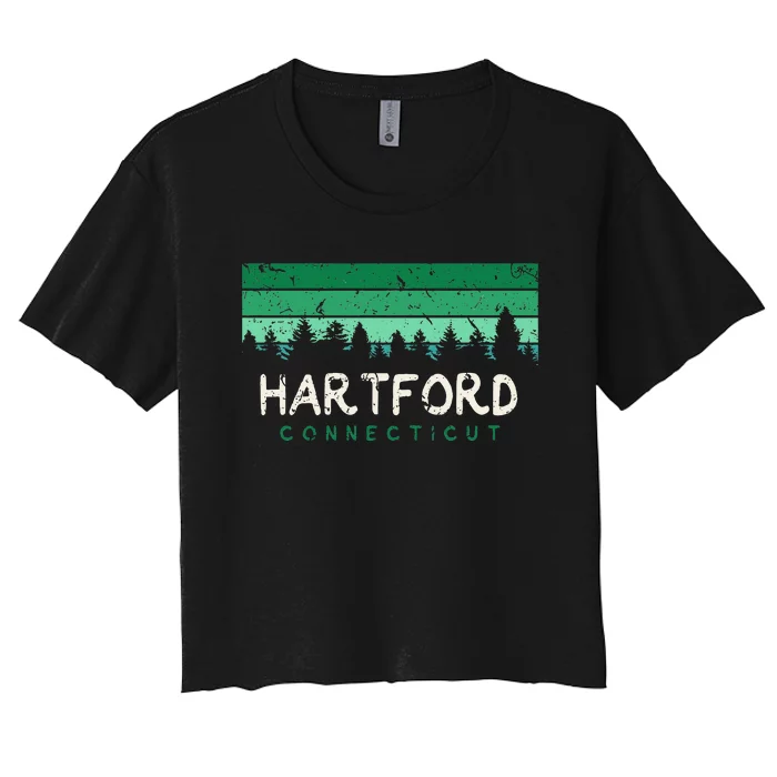 Hartford Connecticut Vintage Women's Crop Top Tee