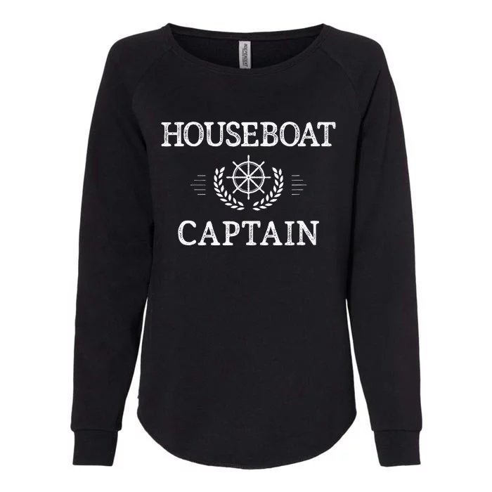 Houseboat Captain Vintage Style Womens California Wash Sweatshirt