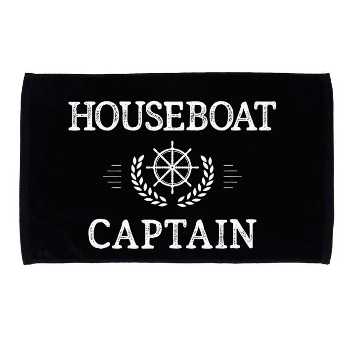 Houseboat Captain Vintage Style Microfiber Hand Towel