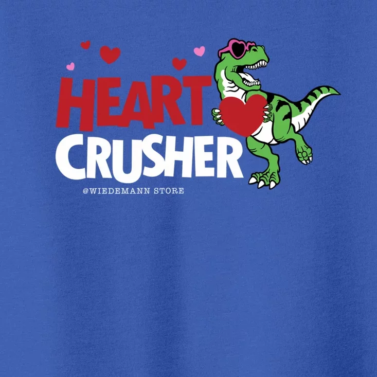 Heart Crusher Valentines Day Dinosaur T Rex Lover Gift Toddler T-Shirt