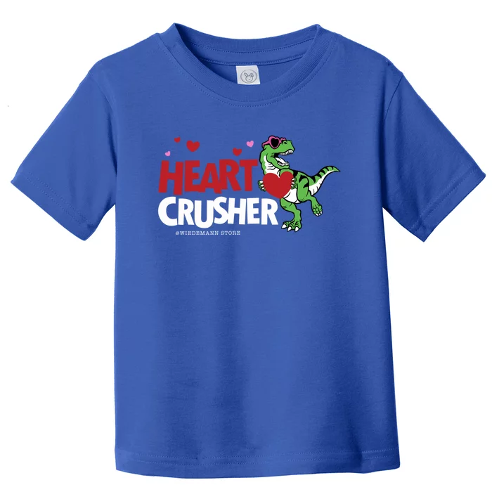 Heart Crusher Valentines Day Dinosaur T Rex Lover Gift Toddler T-Shirt