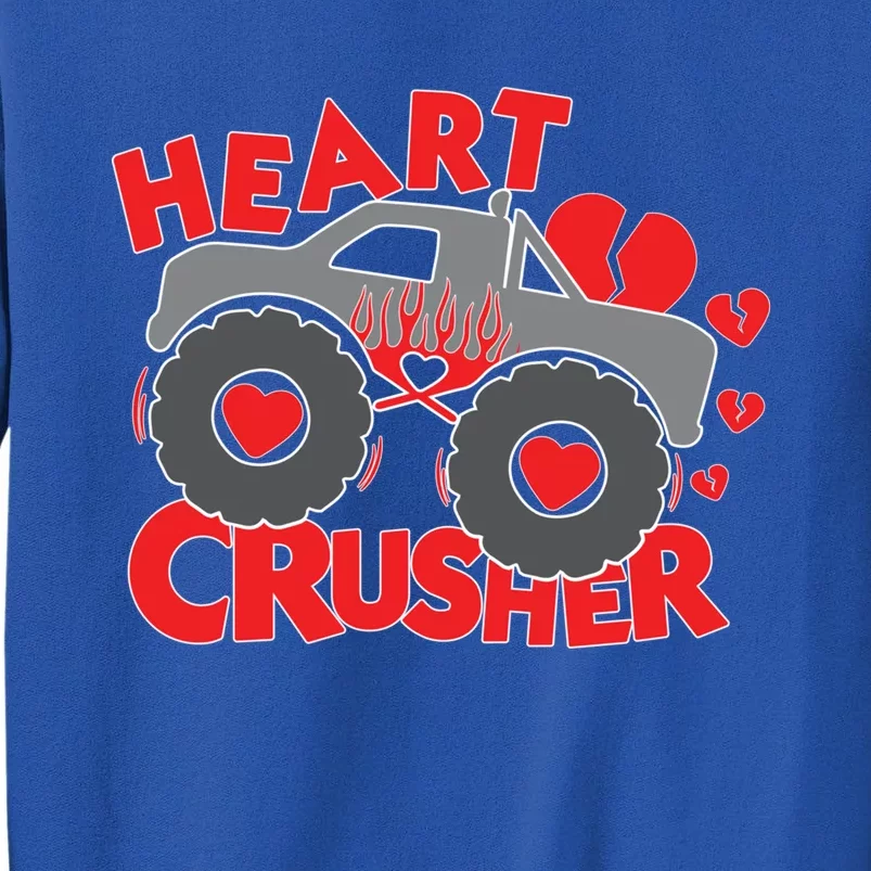 Hearts Crusher Valentines Day Monster Truck Cool Gift Sweatshirt