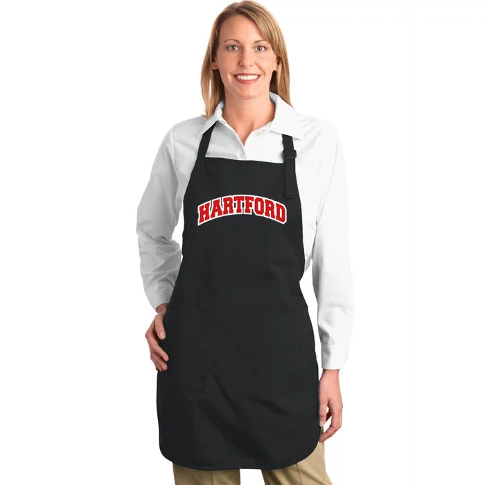 Hartford Connecticut Varsity Style Vintage Swea Full-Length Apron With Pocket