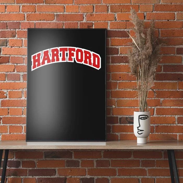 Hartford Connecticut Varsity Style Vintage Swea Poster