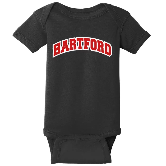 Hartford Connecticut Varsity Style Vintage Swea Baby Bodysuit