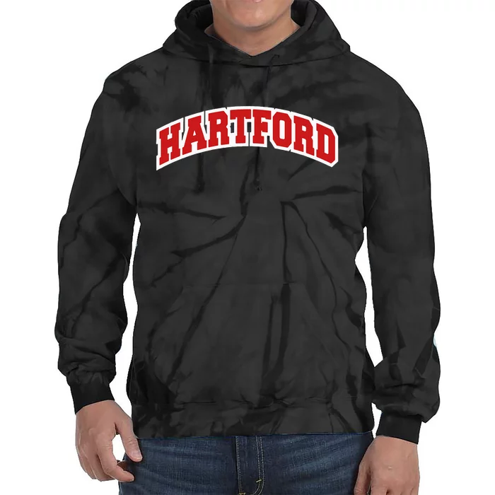 Hartford Connecticut Varsity Style Vintage Swea Tie Dye Hoodie