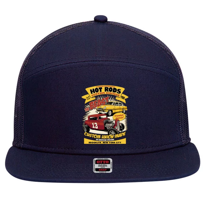 Hotrod Custom Vintage 7 Panel Mesh Trucker Snapback Hat