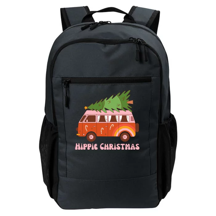 Hippie Christmas Van Holiday Daily Commute Backpack