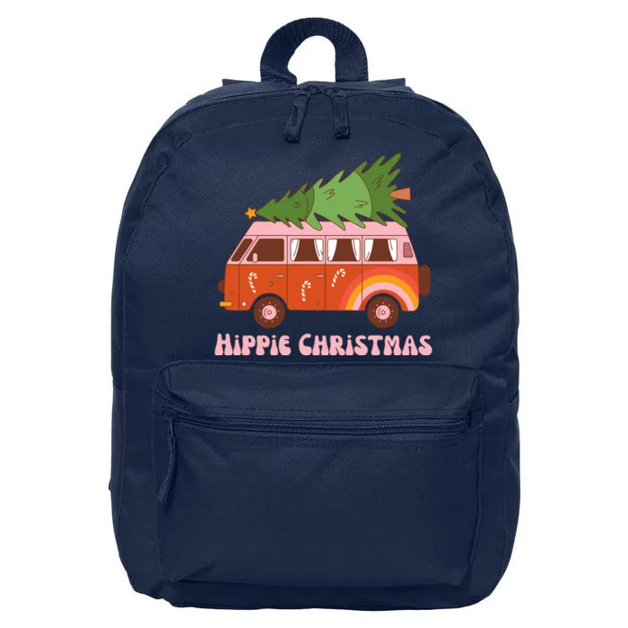 Hippie Christmas Van Holiday 16 in Basic Backpack