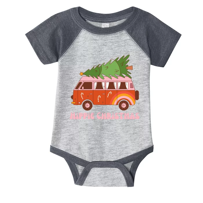 Hippie Christmas Van Holiday Infant Baby Jersey Bodysuit