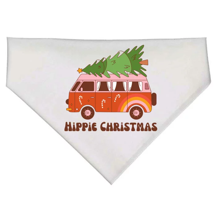 Hippie Christmas Van Holiday USA-Made Doggie Bandana