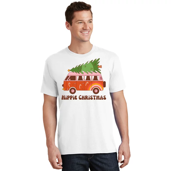 Hippie Christmas Van Holiday T-Shirt