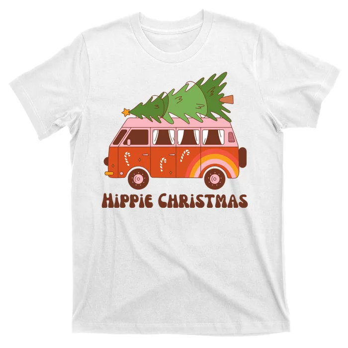 Hippie Christmas Van Holiday T-Shirt