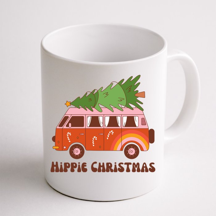 Hippie Christmas Van Holiday Front & Back Coffee Mug