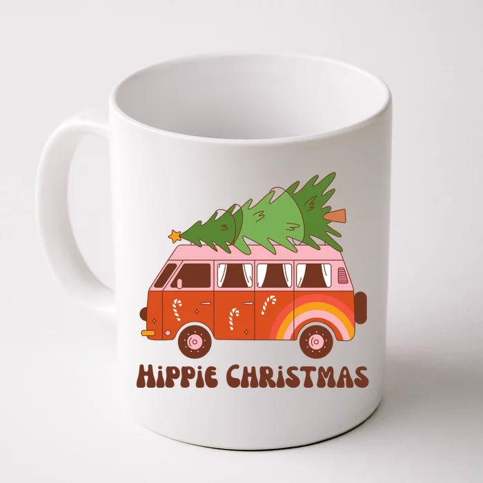 Hippie Christmas Van Holiday Front & Back Coffee Mug