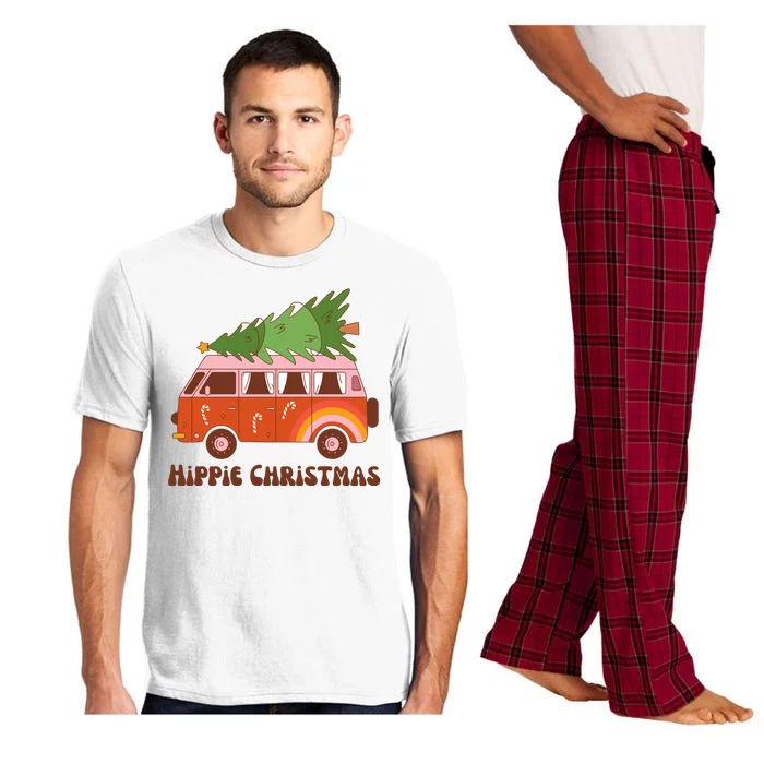 Hippie Christmas Van Holiday Pajama Set