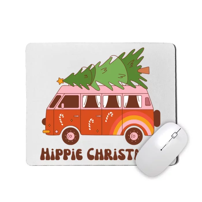 Hippie Christmas Van Holiday Mousepad