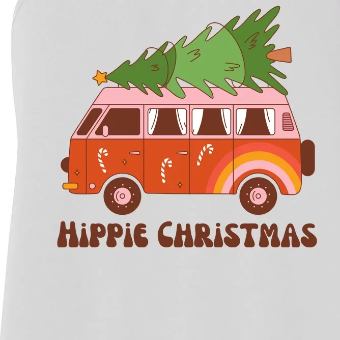 Hippie Christmas Van Holiday Women's Racerback Tank