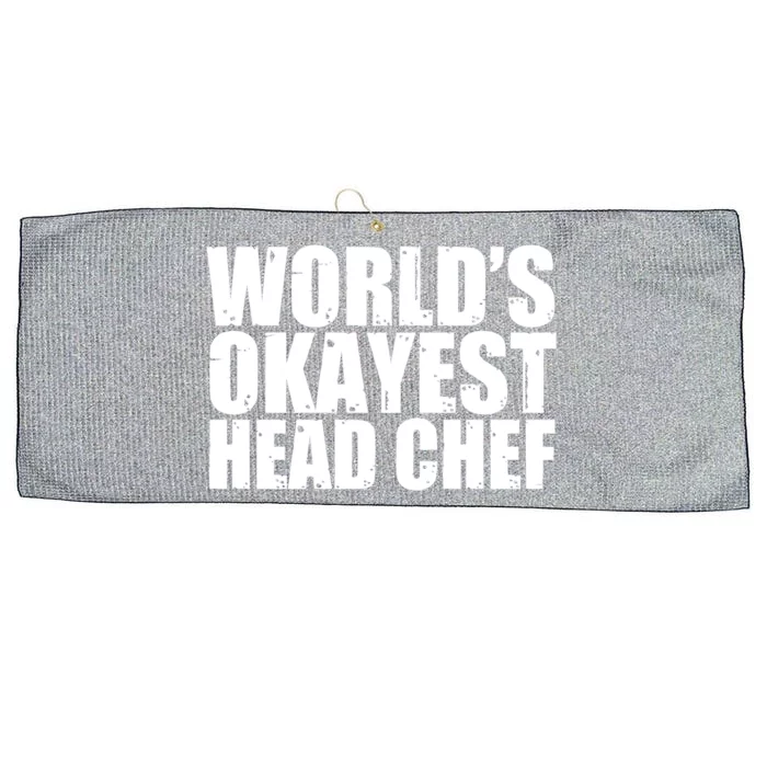 Head Chef: Worlds Okayest Funny Great Gift Large Microfiber Waffle Golf Towel