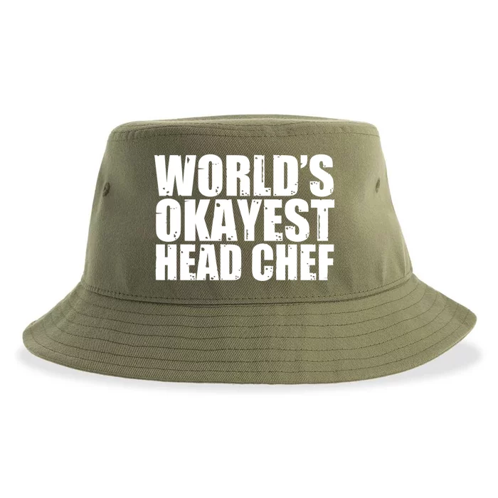 Head Chef: Worlds Okayest Funny Great Gift Sustainable Bucket Hat