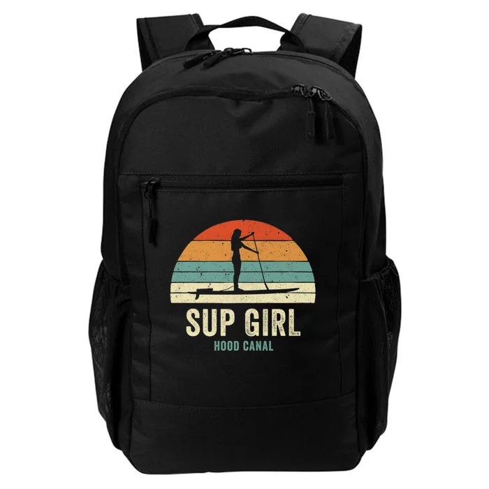 Hood Canal Woman On Sup Girl Retro Vintage Daily Commute Backpack