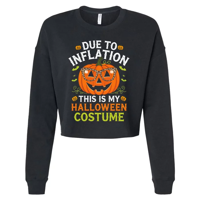 Halloween Costumes Woman 2024 Funny Due To Inflation Cropped Pullover Crew