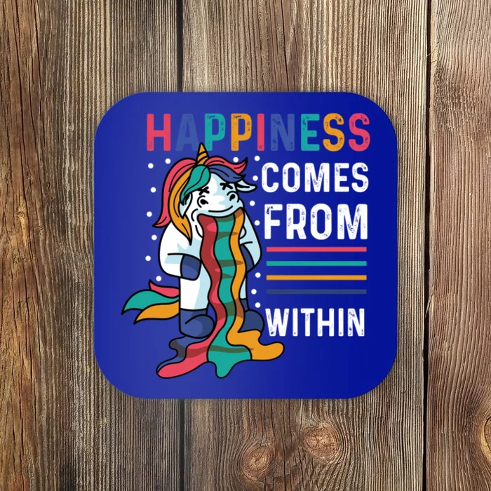 Happiness Comes Within Gay And Homosexual Santa Claus Funny Gift Coaster