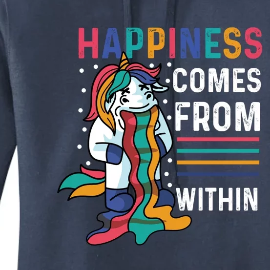 Happiness Comes Within Gay And Homosexual Santa Claus Funny Gift Women's Pullover Hoodie