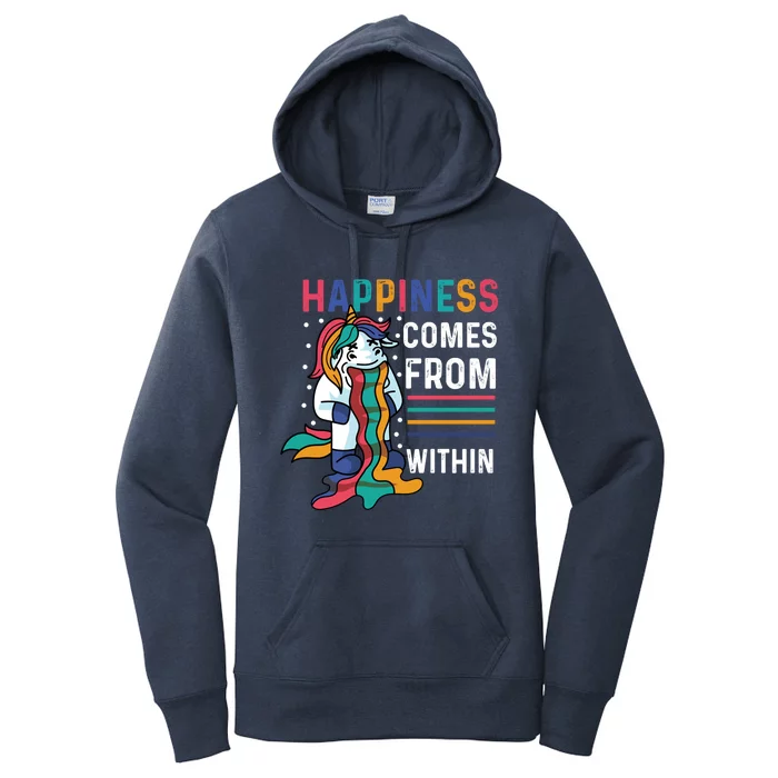 Happiness Comes Within Gay And Homosexual Santa Claus Funny Gift Women's Pullover Hoodie