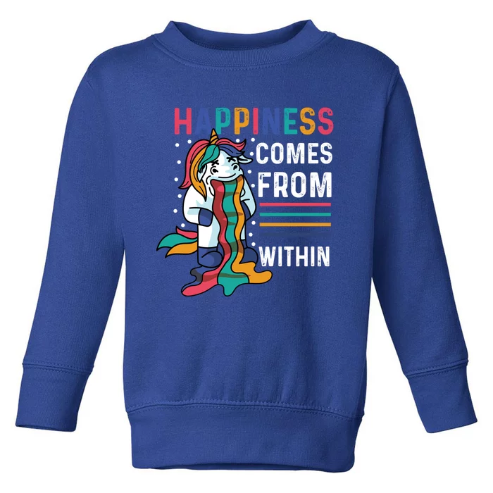 Happiness Comes Within Gay And Homosexual Santa Claus Gift Toddler Sweatshirt