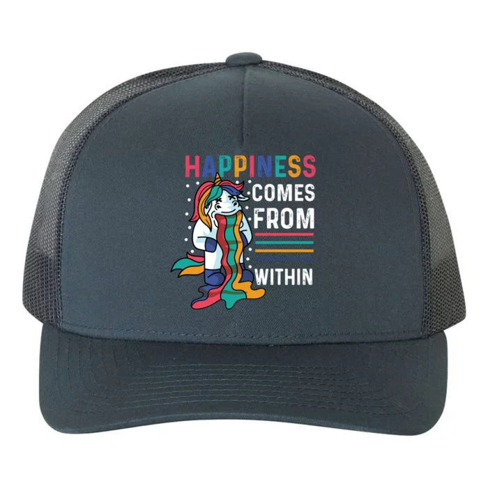 Happiness Comes Within Gay And Homosexual Santa Claus Gift Yupoong Adult 5-Panel Trucker Hat