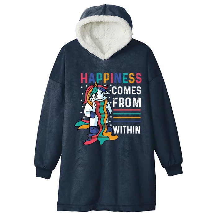 Happiness Comes Within Gay And Homosexual Santa Claus Gift Hooded Wearable Blanket