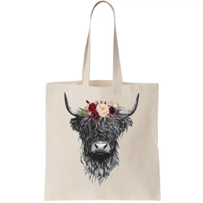 Highland Cow Western Country Tote Bag