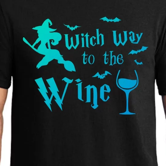 Halloween Costumes Witch Way To The Wine Lover Fun Cute Gift Pajama Set