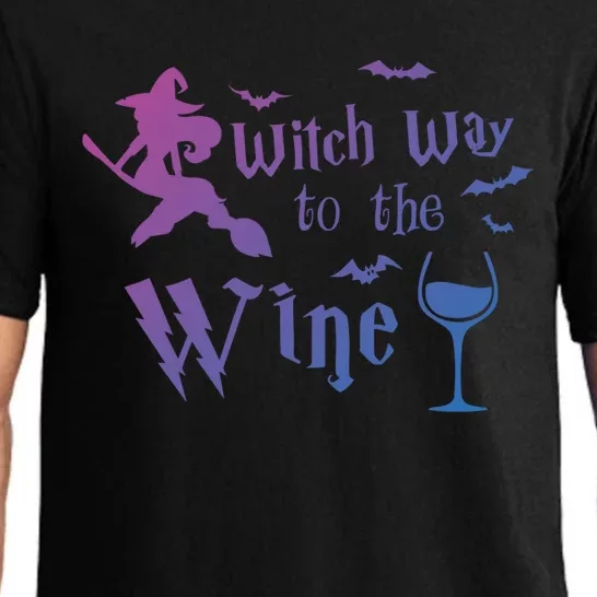 Halloween Costumes Witch Way To The Wine Lover Fun Cute Gift Pajama Set