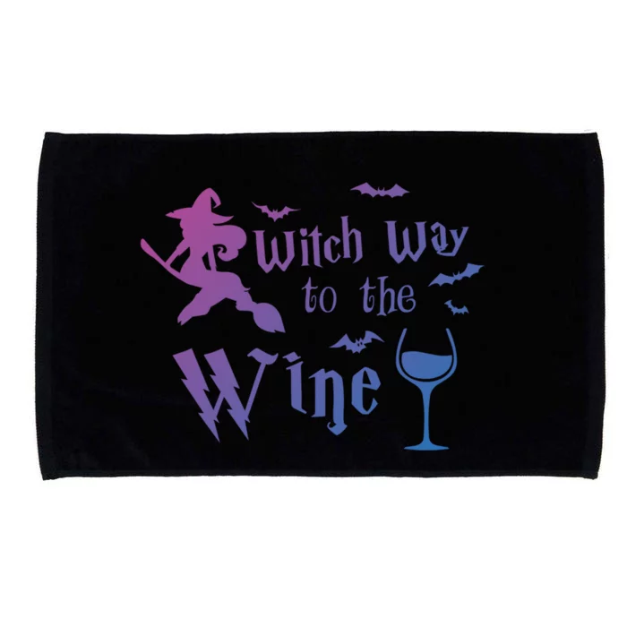 Halloween Costumes Witch Way To The Wine Lover Fun Cute Gift Microfiber Hand Towel