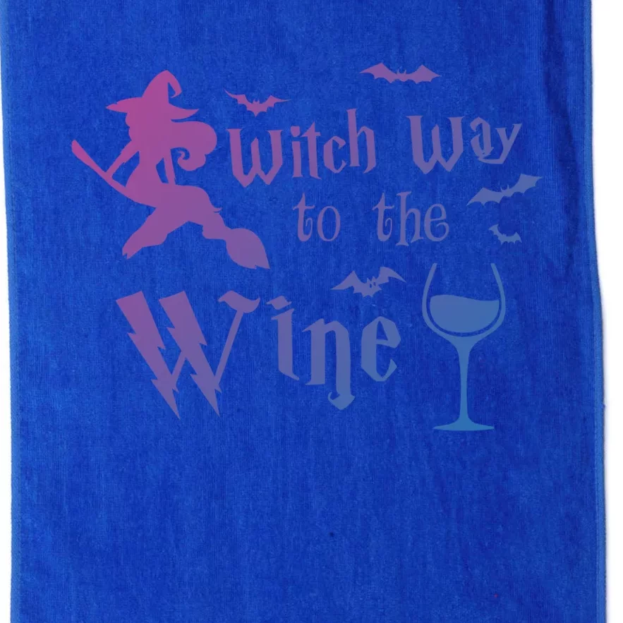 Halloween Costumes Witch Way To The Wine Lover Fun Cute Gift Platinum Collection Golf Towel