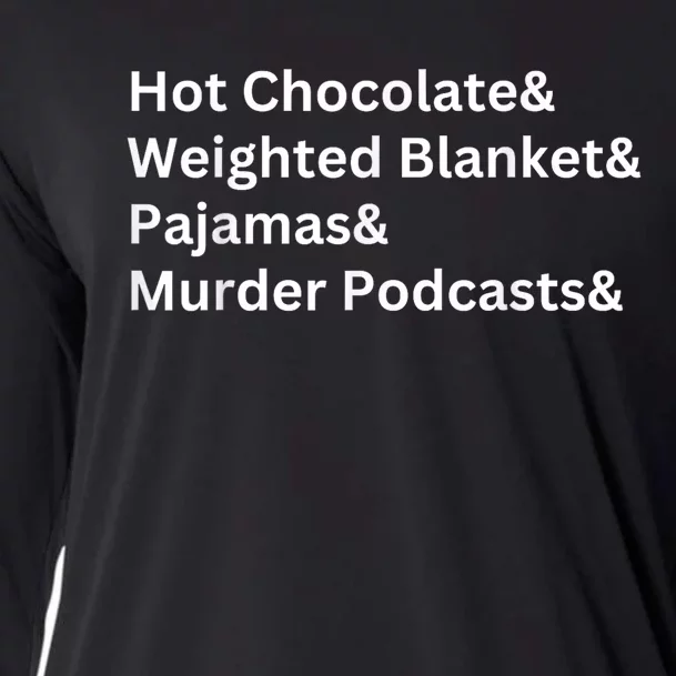 Hot Chocolate Weighted Blanket Pajamas Murder Podcasts Cooling Performance Long Sleeve Crew