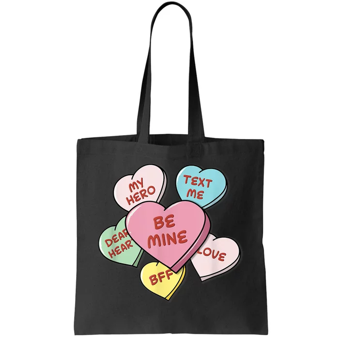 Heart Candies With Sweetie Messages Pastels Valentine's Day Tote Bag